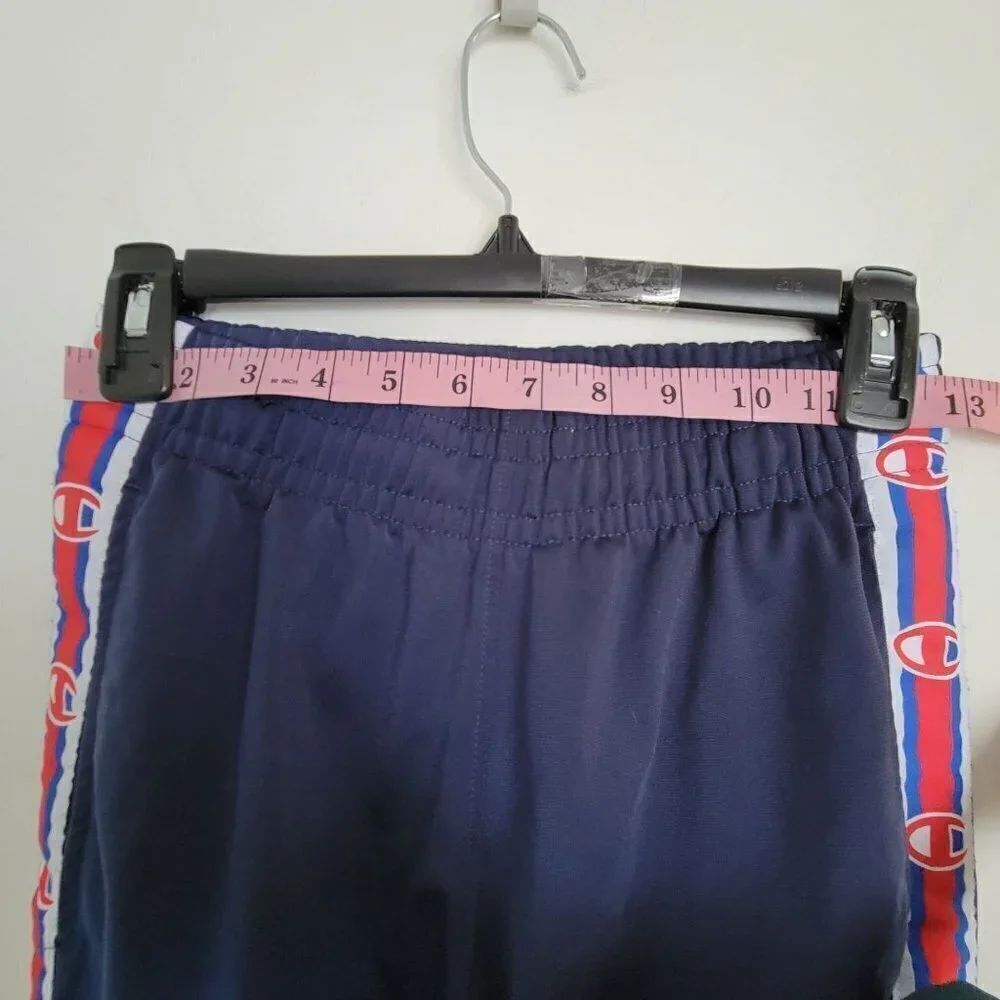 Champion Men's Vintage Striped Drawstring Pull On Jogger Sweatpants Blue Size XS